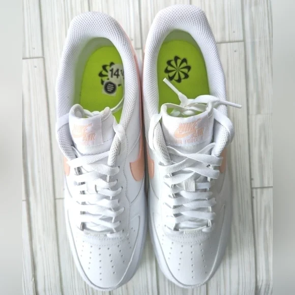 Nike Air Force 1 07 Next Nature Sneaker in White Arctic Orange Size 14.5 NWT - Picture 5 of 10